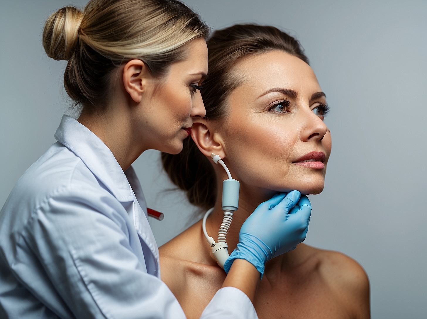 Ultherapy HIFU brow lift jawline treatment side profile clinic